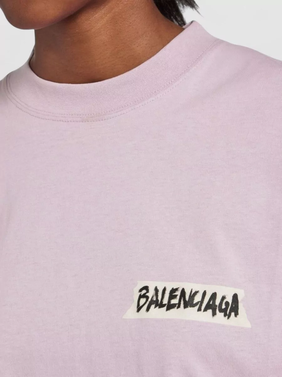 Balenciaga Cotton Oversized Logo-Print T-Shirt