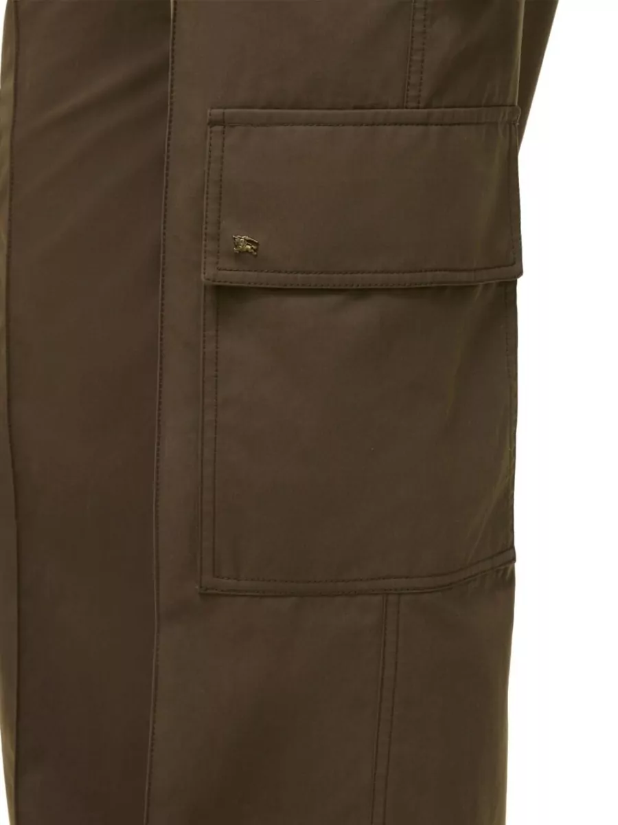 Burberry High-Rise Flared Cargo Wide-Leg Trousers