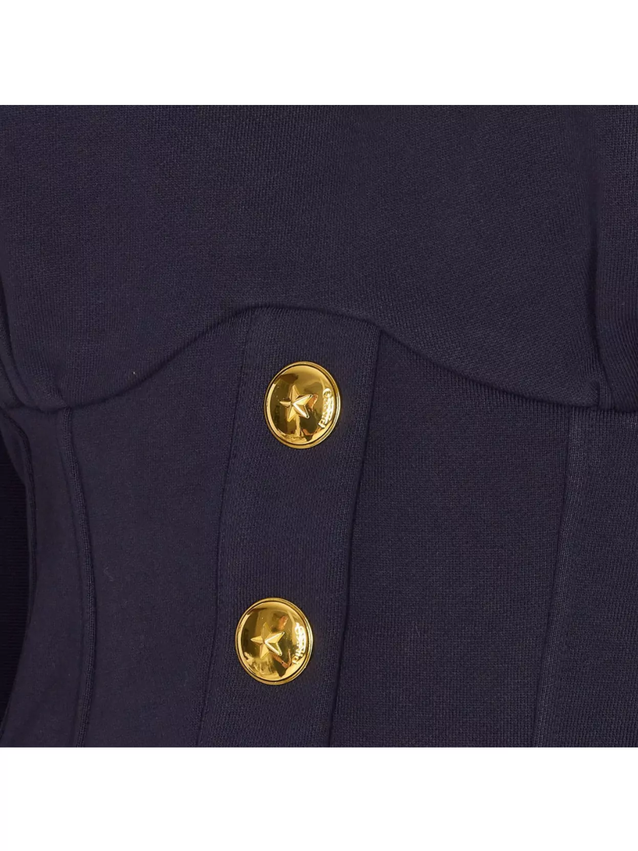 Pinko Cropped Knitwear With Corset And Gold Buttons