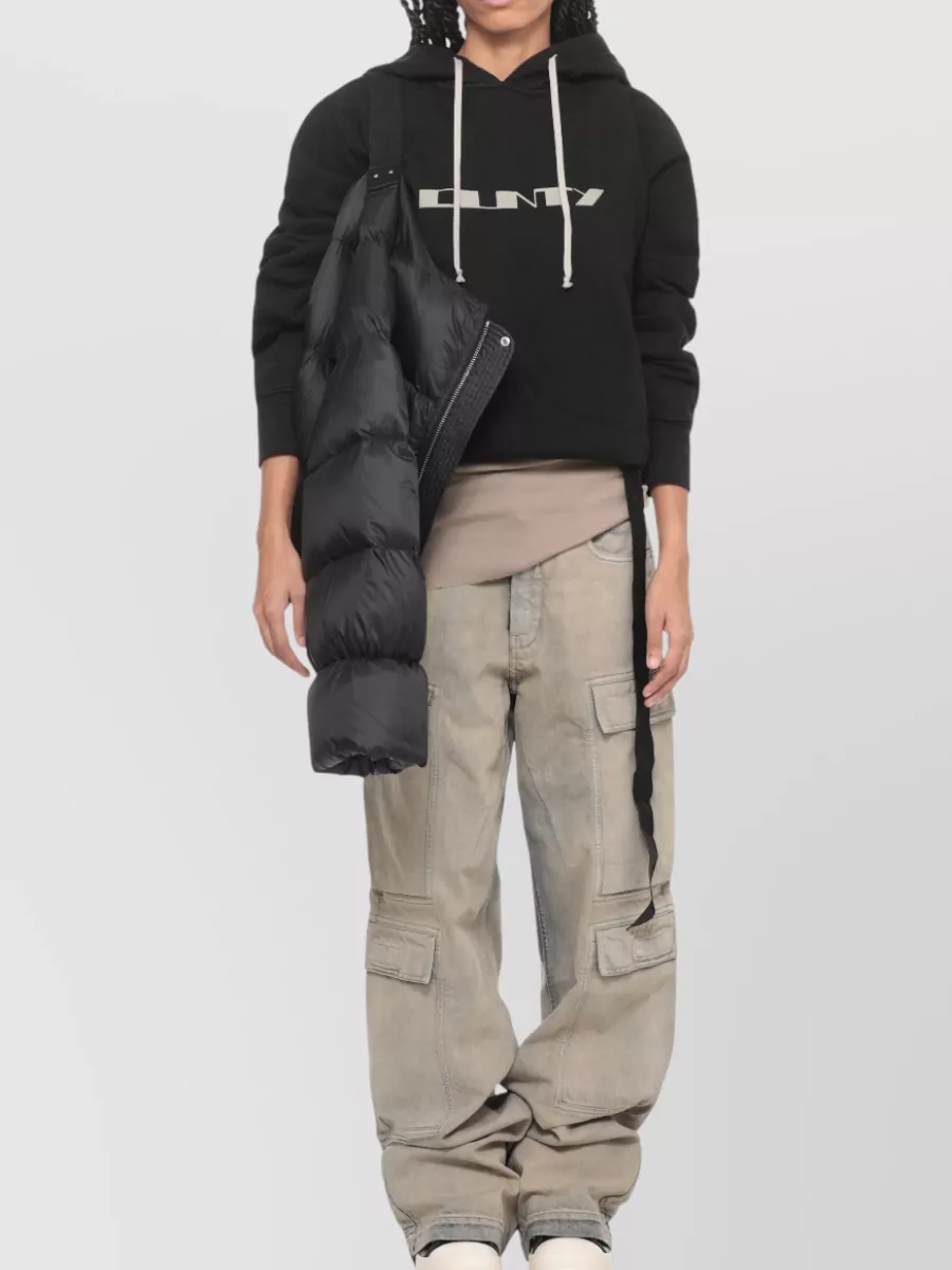 Rick Owens Drkshdw Longline Racerback Ribbed Cotton Womens Top