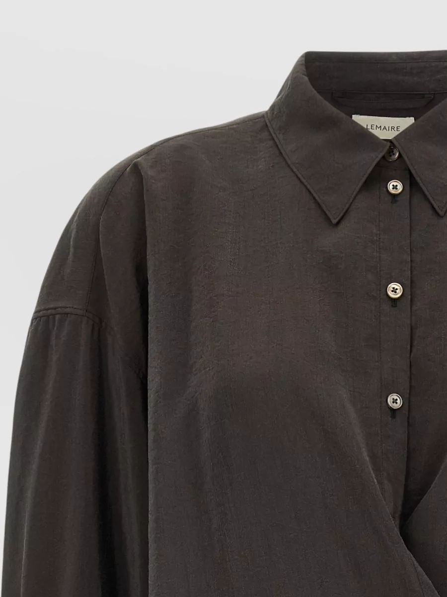 Lemaire Silk Asymmetric Draped Shirt