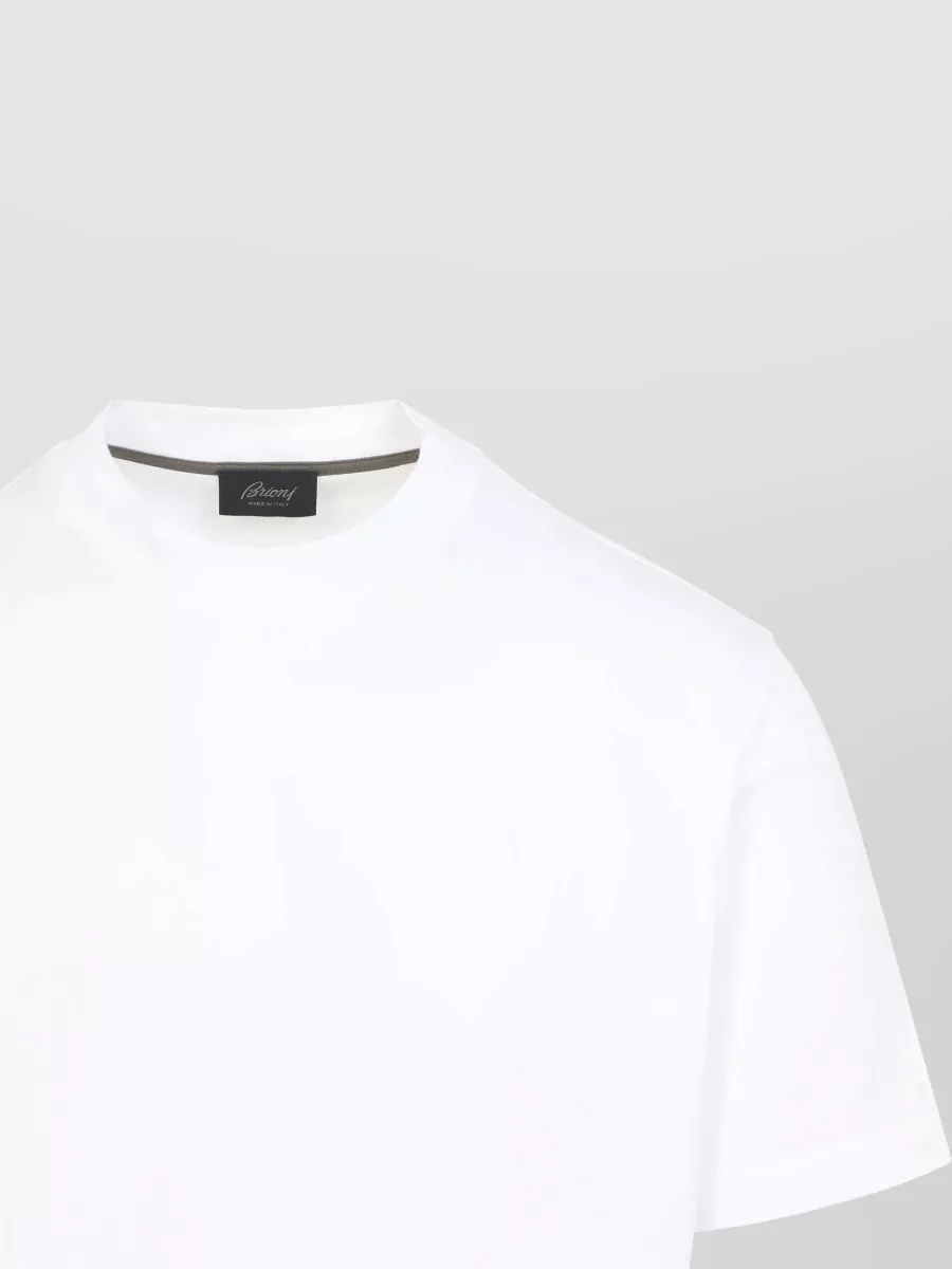 Brioni Cotton Logo Embroidery T-Shirt
