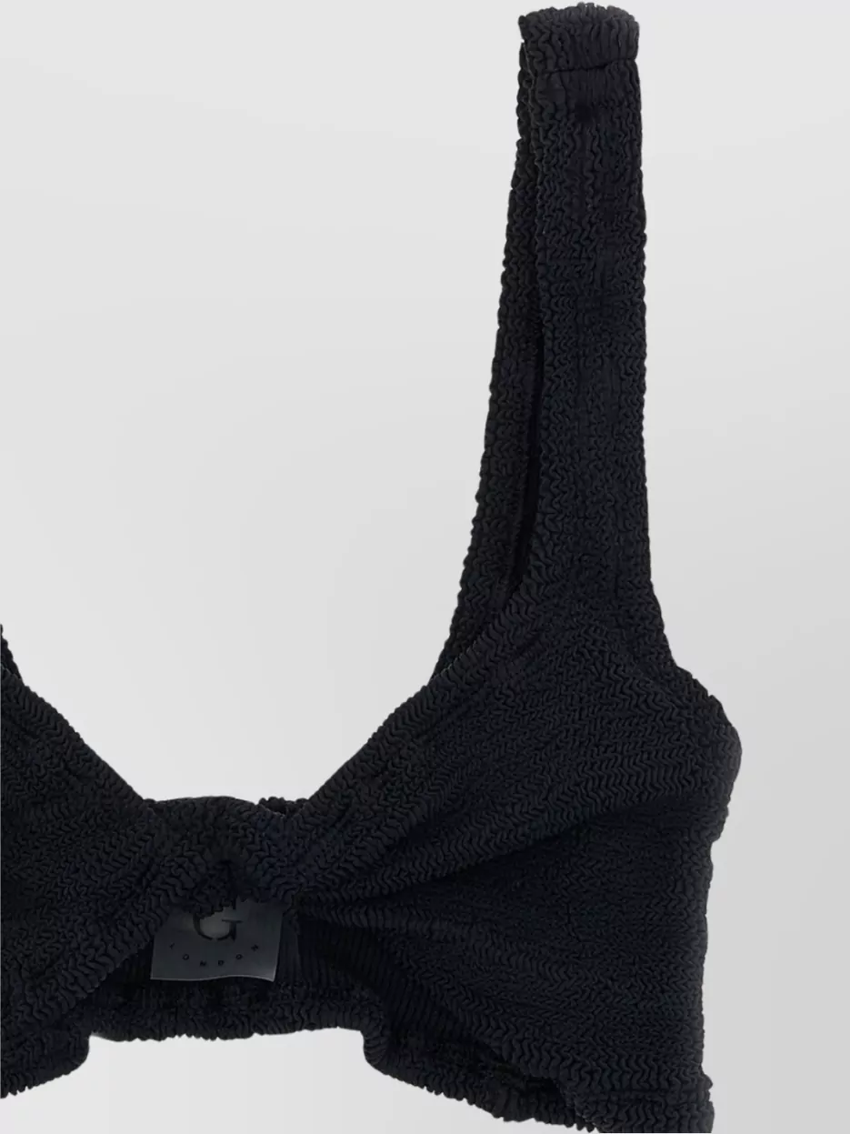 Hunza G 'Jamie' High-Waisted Bikini Knot Detail