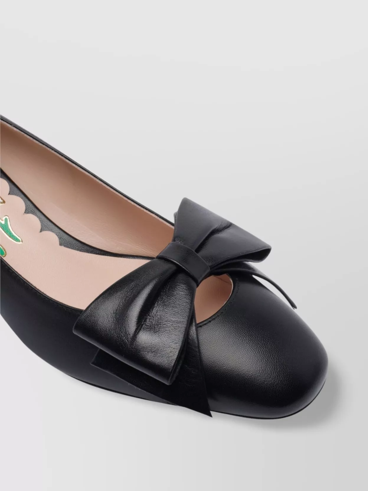 Shop Valentino Pointed Toe Leather Pumps With Bow Detail In Black