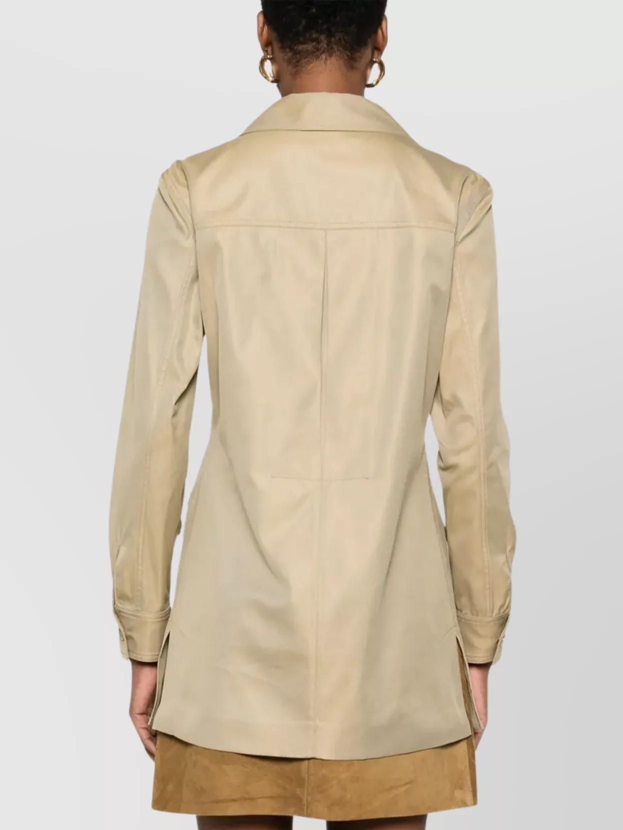 Tom Ford Cotton And Silk Twill Safari Tunic In Neutrals