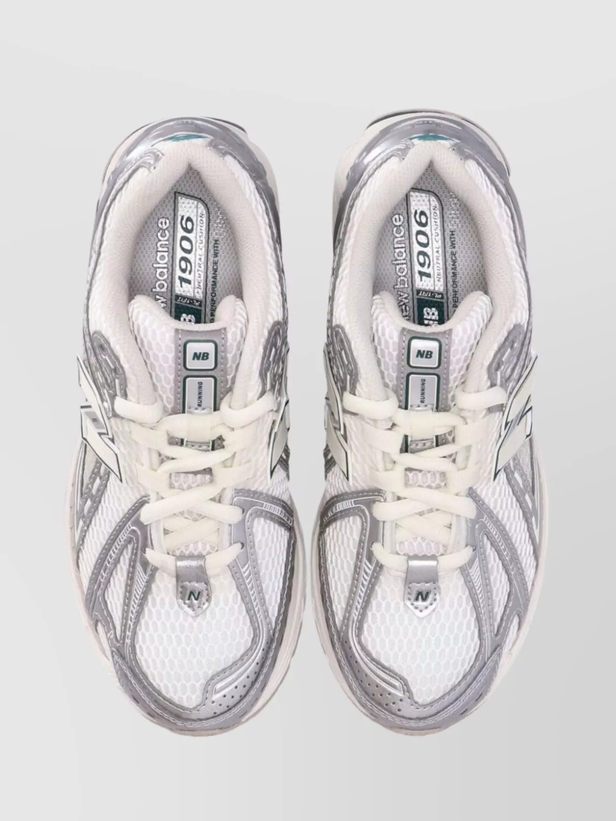 New Balance Mesh Eco-leather Round Toe Sneakers In White