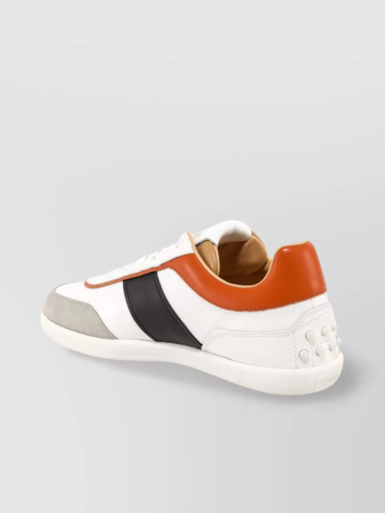 Tod's Leather Sneakers With Contrasting Panels And Iconic Back