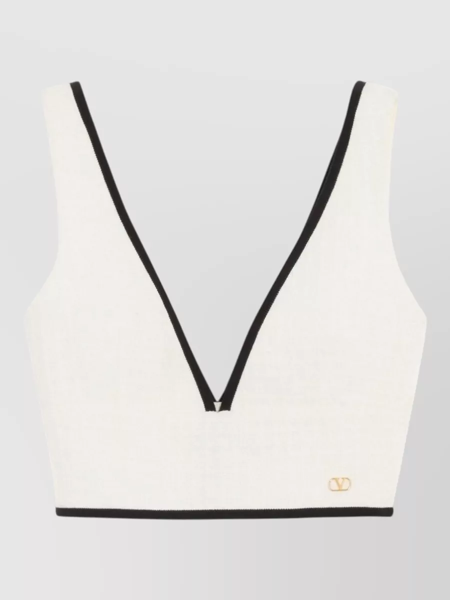Valentino cotton fitted skirt