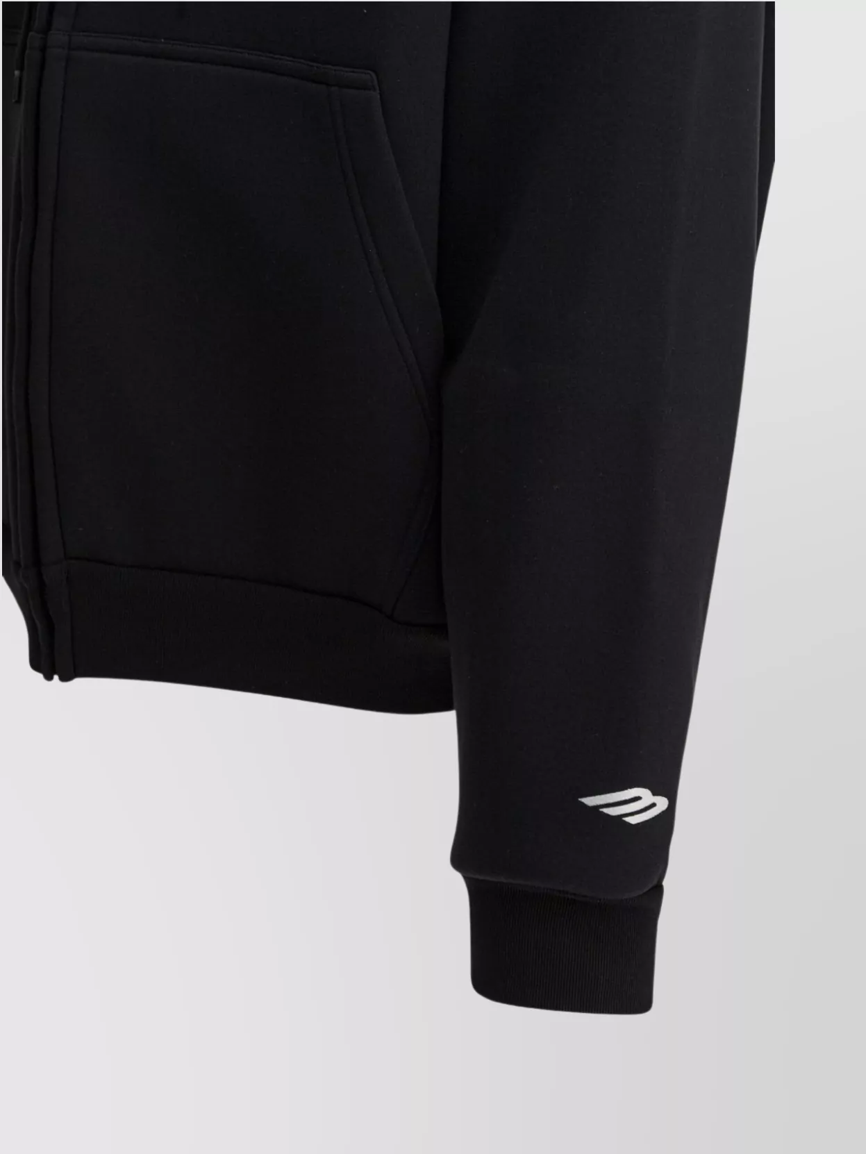 Balenciaga Hooded Sweater With Ribbed Cuffs And Hem