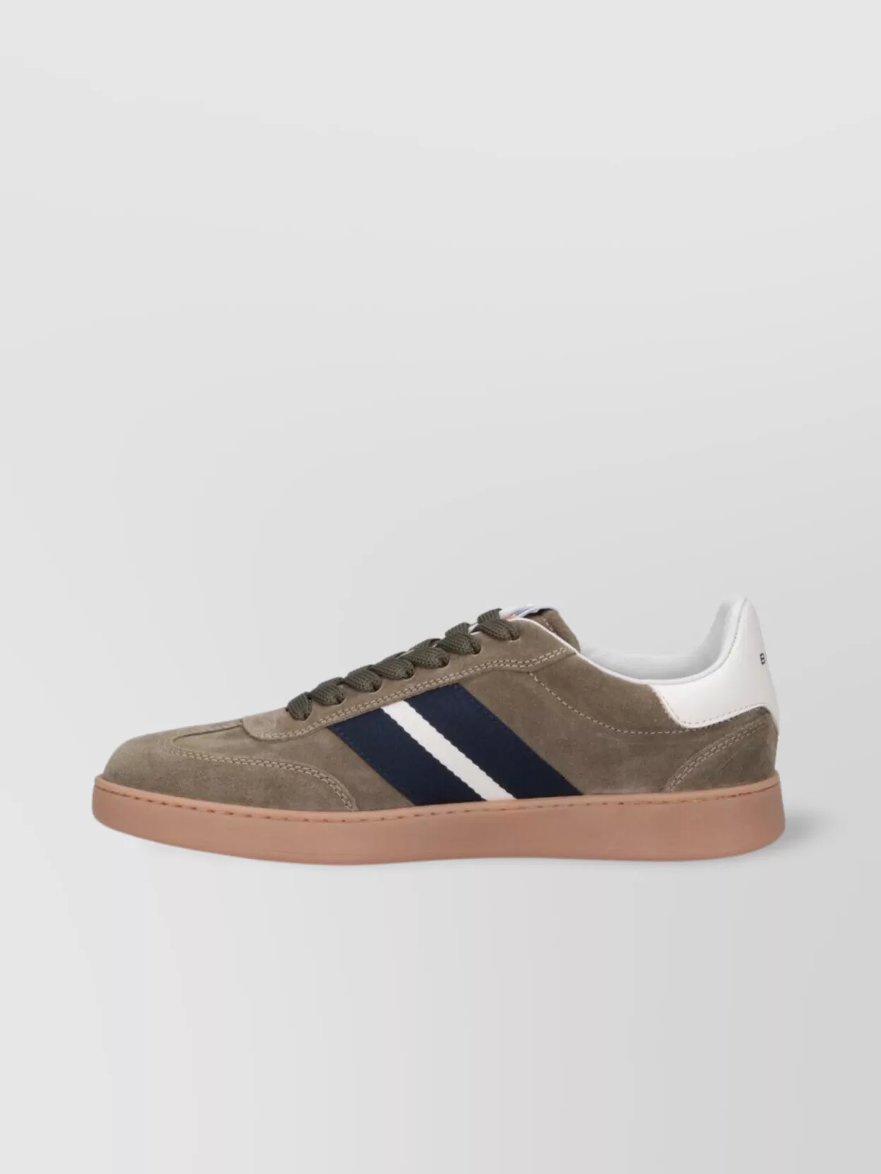 Bally Round Toe Suede Sneakers With Rubber Sole