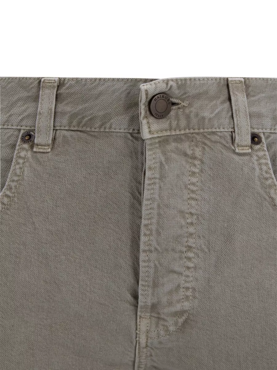 Haikure Twill Straight-Leg Knee-Length Shorts
