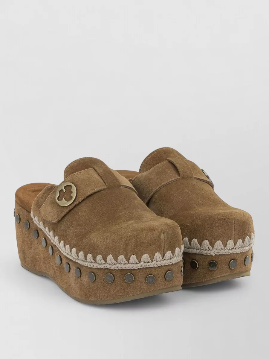 Mou leather mules