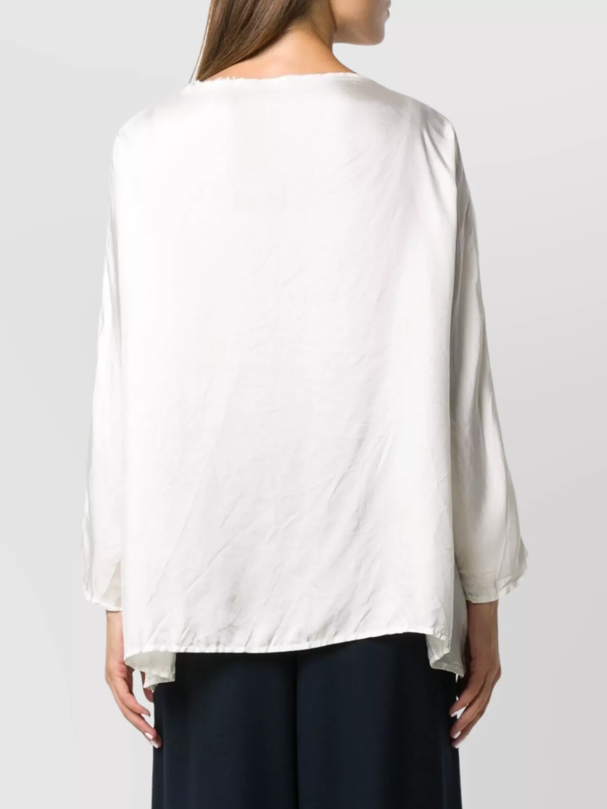 Daniela Gregis Lightweight Long Sleeve Blouse With Boat Neck