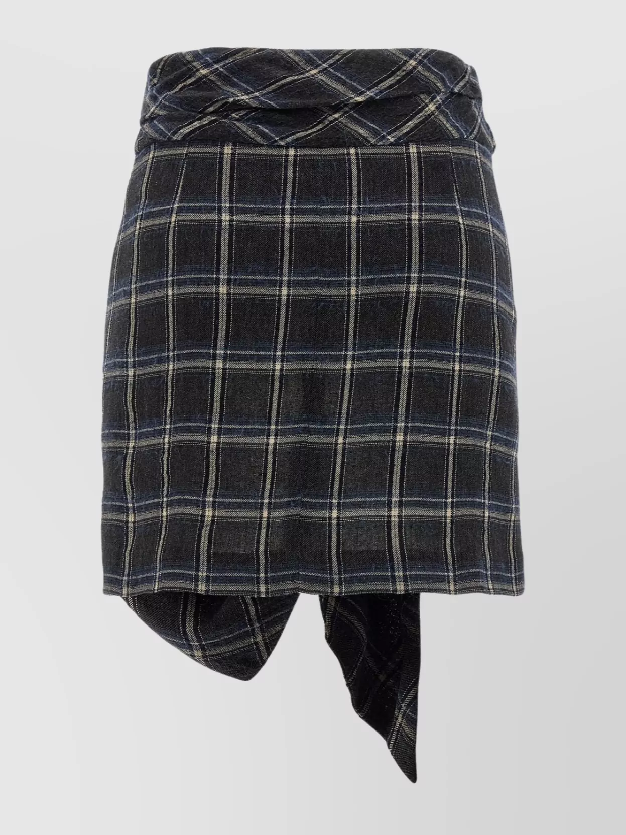 Isabel Marant Wrap Skirt With Asymmetric Hem And Tie Detail In Black