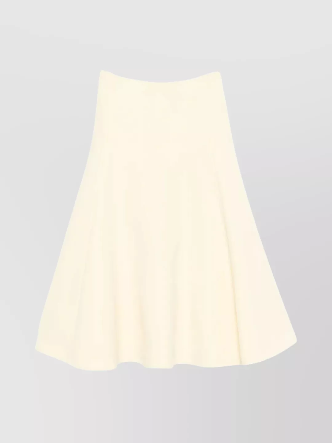 Jacquemus High Waisted Flared Midi Skirt In White