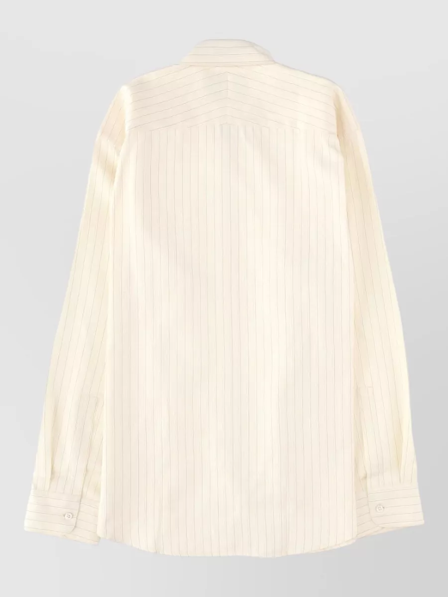 Studio Nicholson Striped Shirt Button Down Collar Cuffs