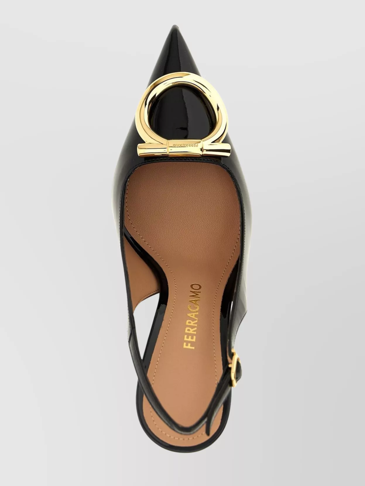 Ferragamo 'Sara' Slingback Pumps Featuring Gold-Tone Hardware