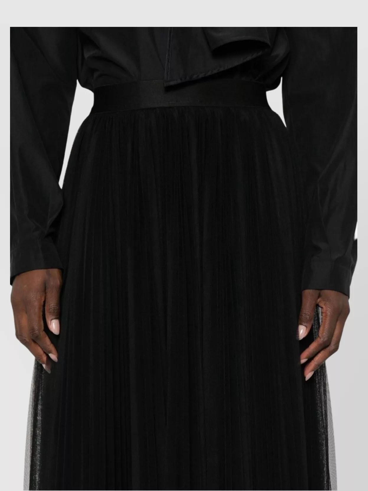 Forte Forte Midi A-Line Skirt Sheer Overlay