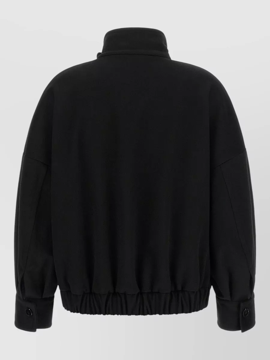 Alberto Biani Wool Oversized Bomber Jacket