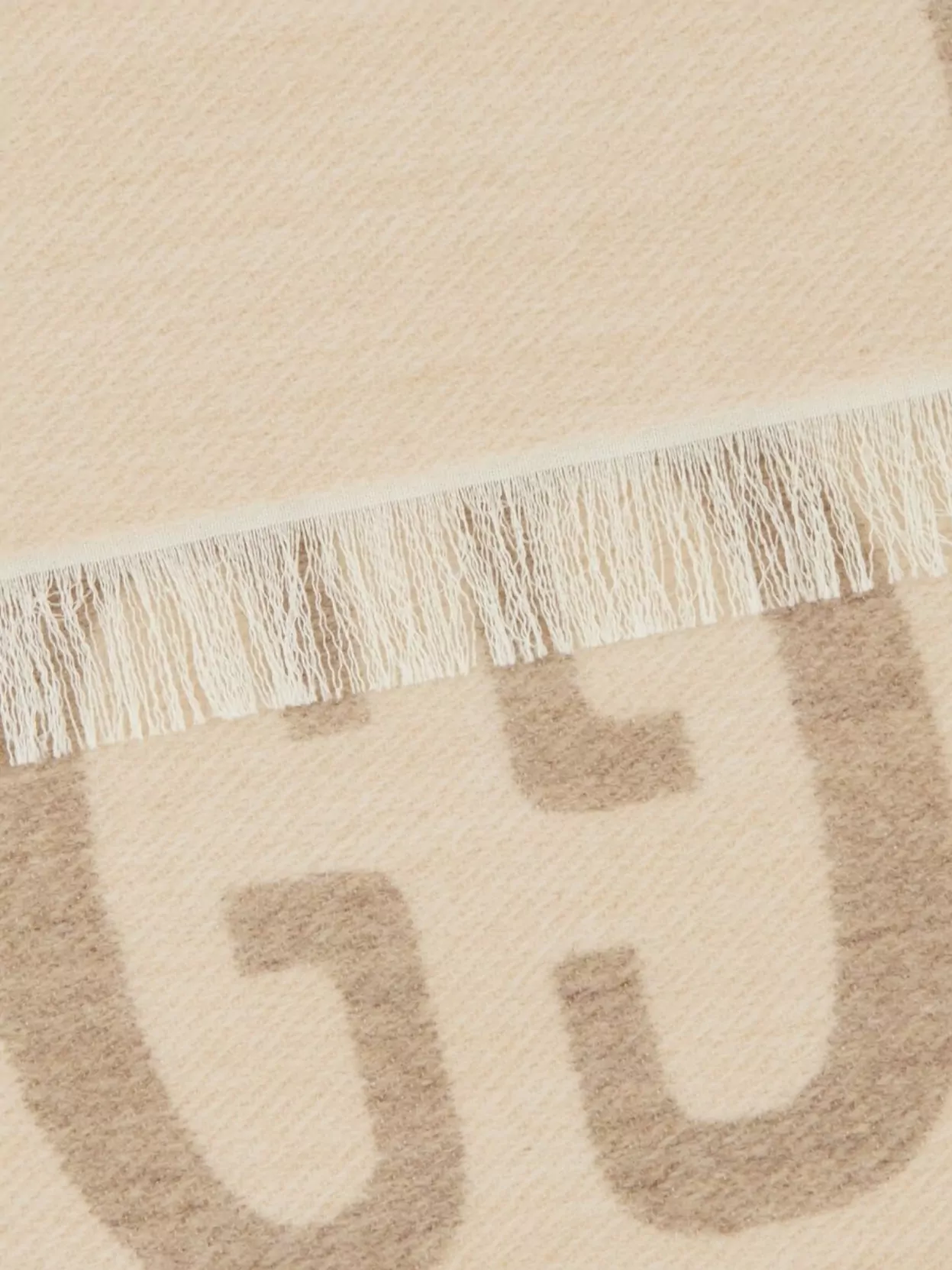 Gucci Embroidered Detail Wool Blend Scarf