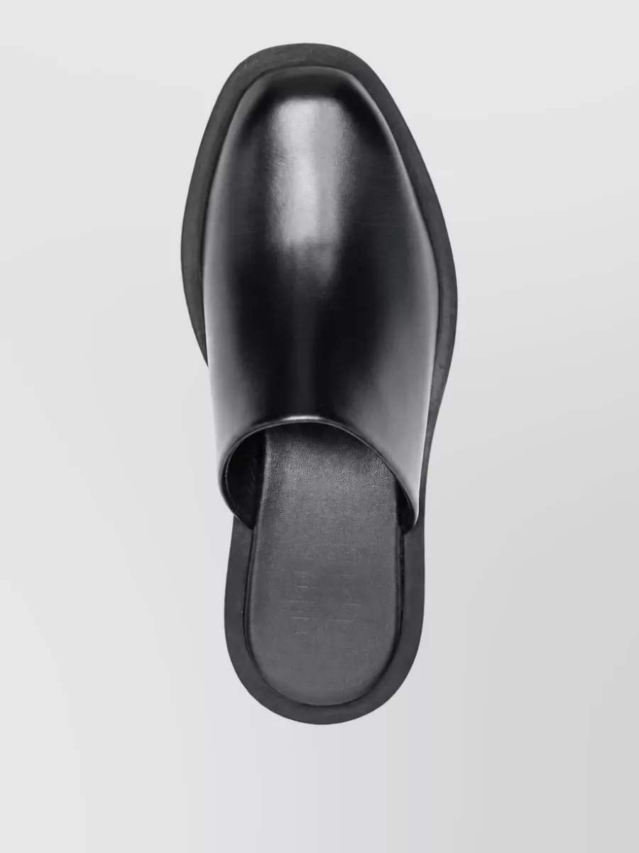 Givenchy Leather Square Toe Mules