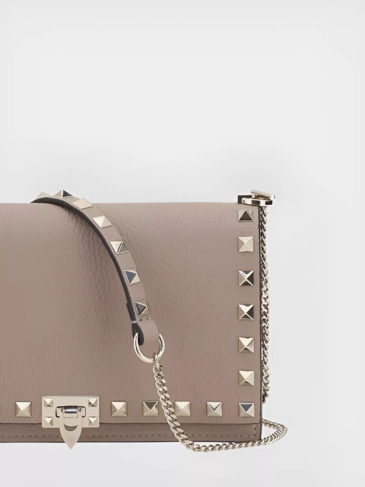 Valentino Bold Chain Strap Leather Shoulder Bag