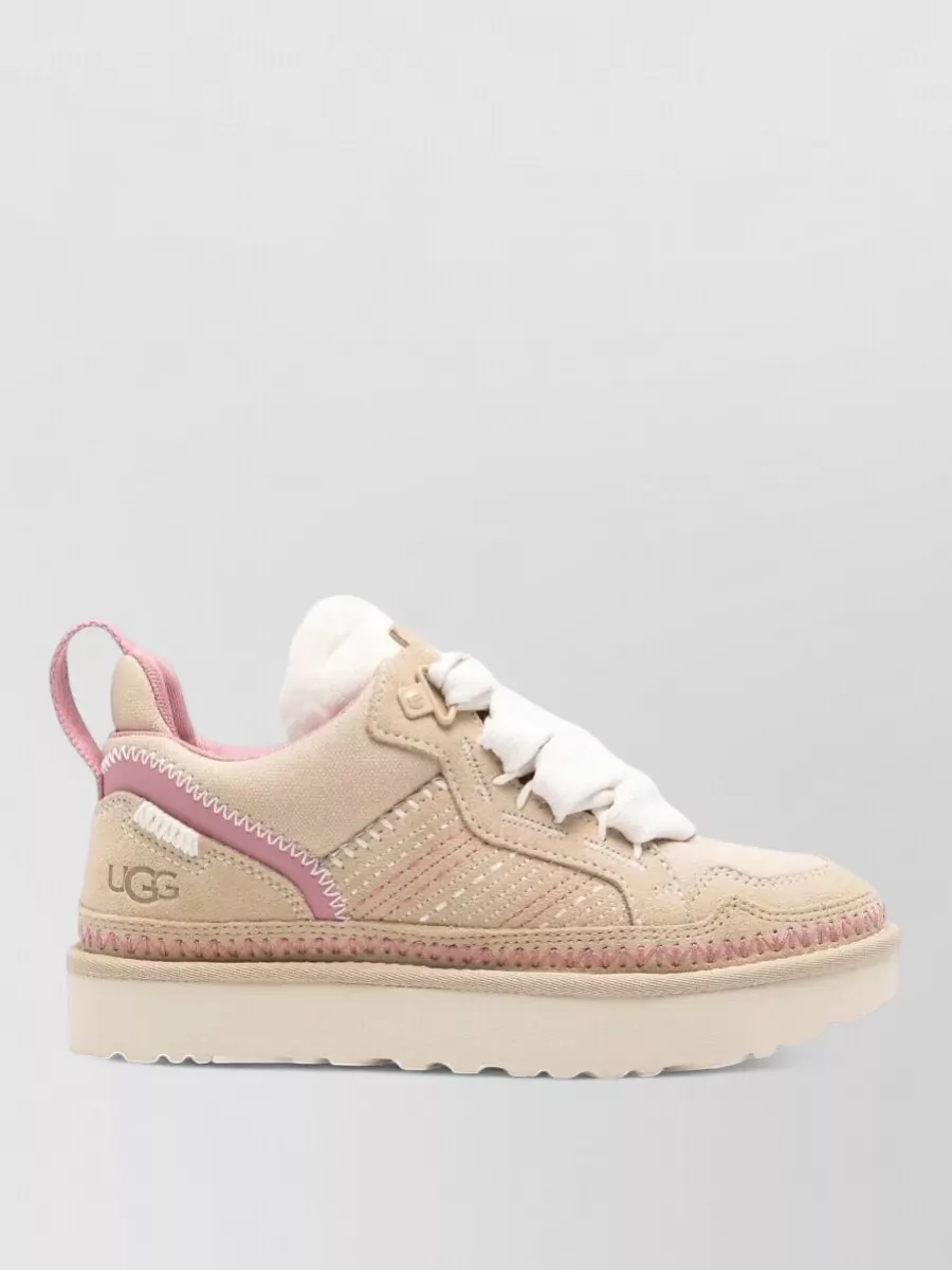 Ugg Suede Leather Lace-Up Sneakers