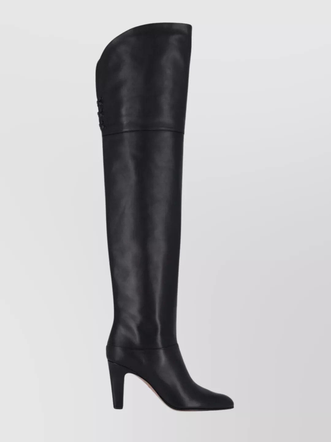 Chloé Knee-high Boots With Pointed Toe And Cone Heel In Black