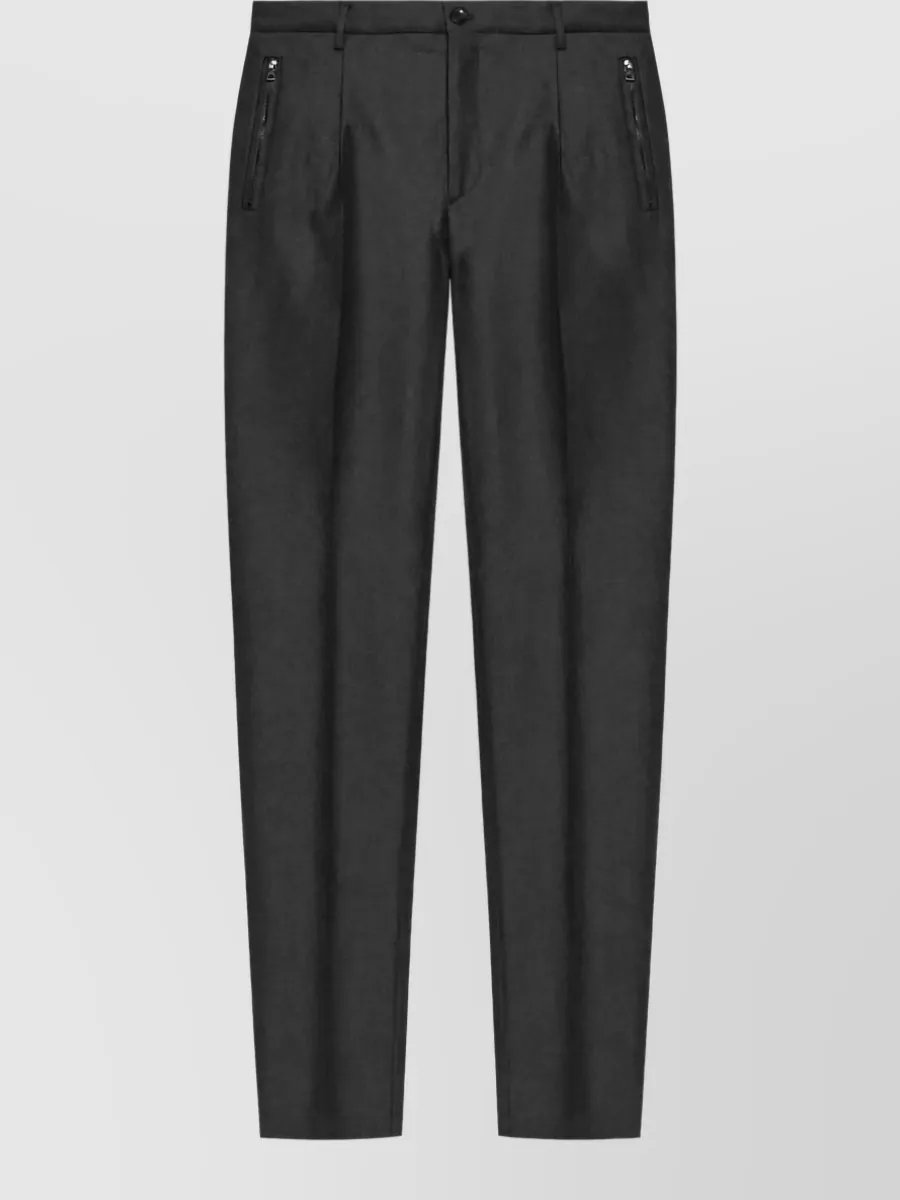 Etro wool carrot-leg trousers