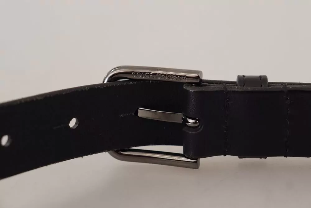Dolce&Gabbana Leather Logo Buckle Belt