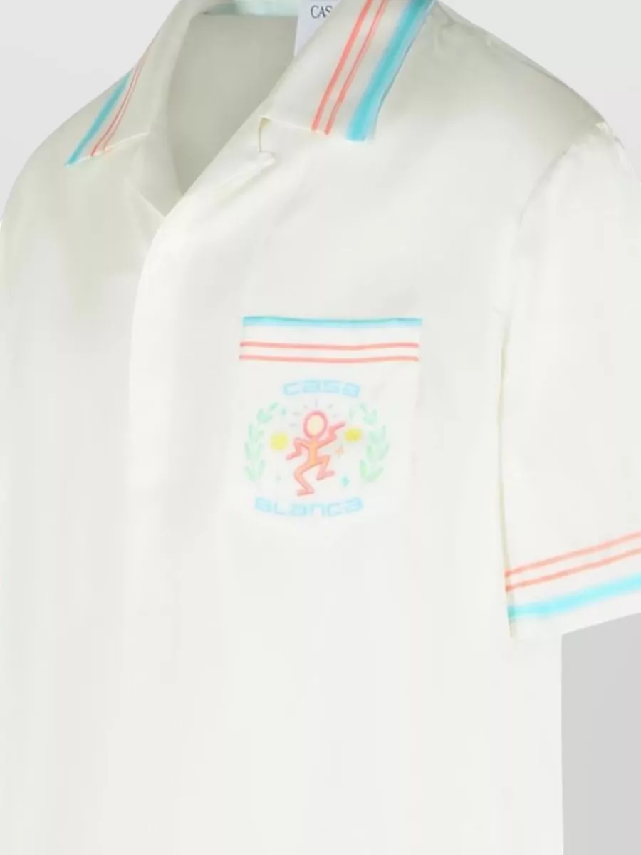 Casablanca Silk Short-Sleeve Camp-Collar Shirt