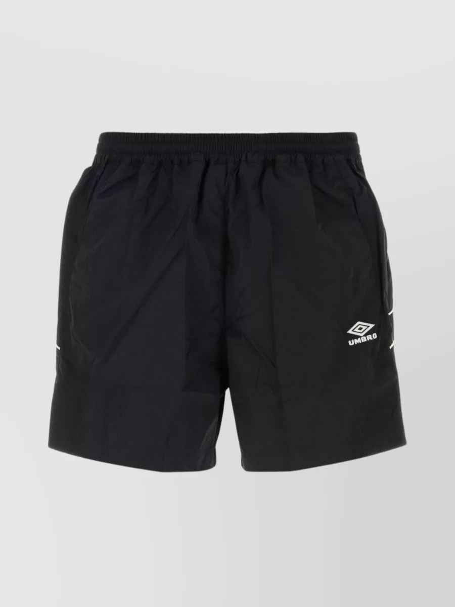 Shop Umbro Seam Pockets Nylon Bermuda Shorts In Black