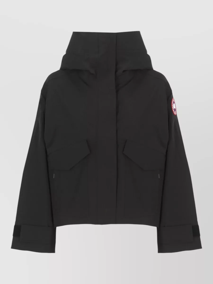 Canada Goose Hooded High Neck Quilted Down Jacket In Green