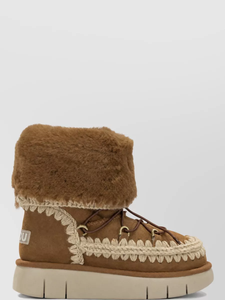 Mou leather slippers