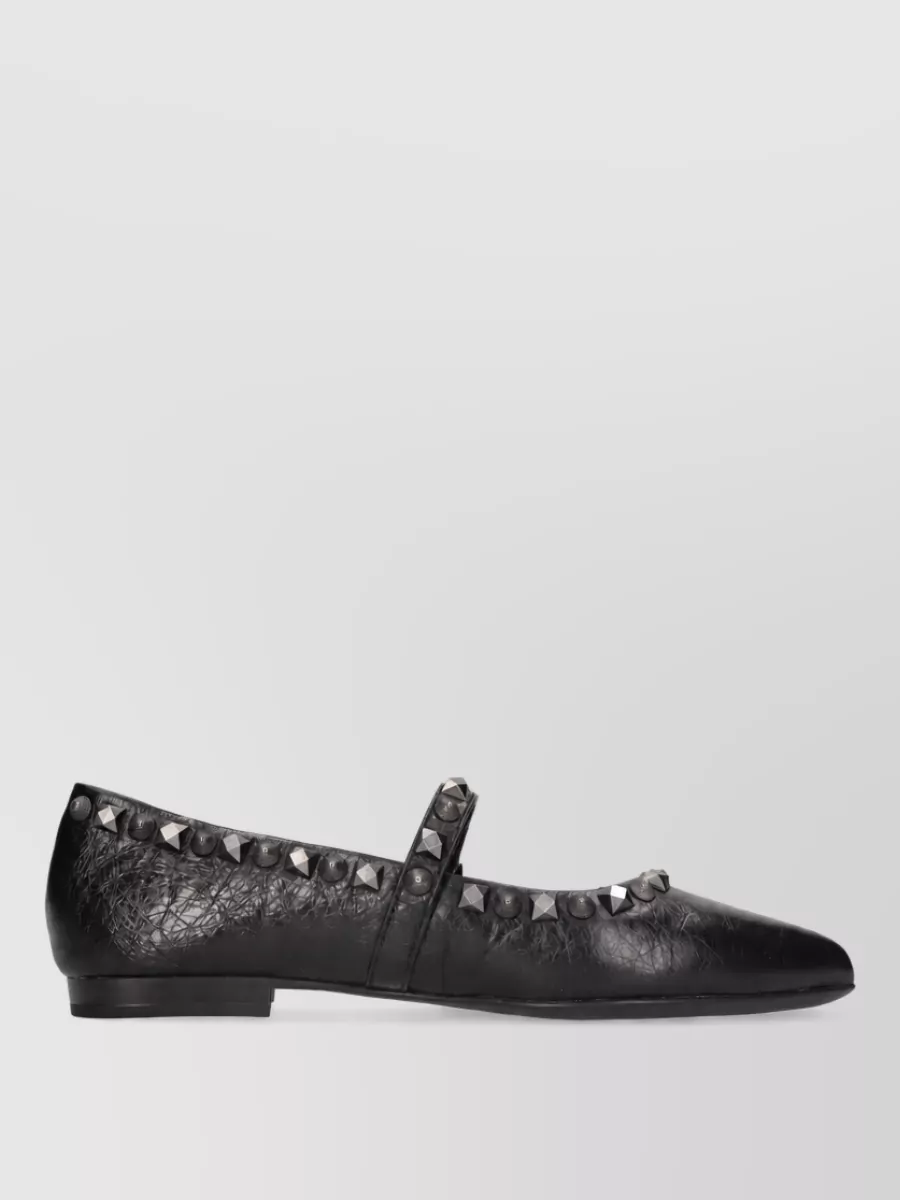 Ash Leather Ballerina Flats