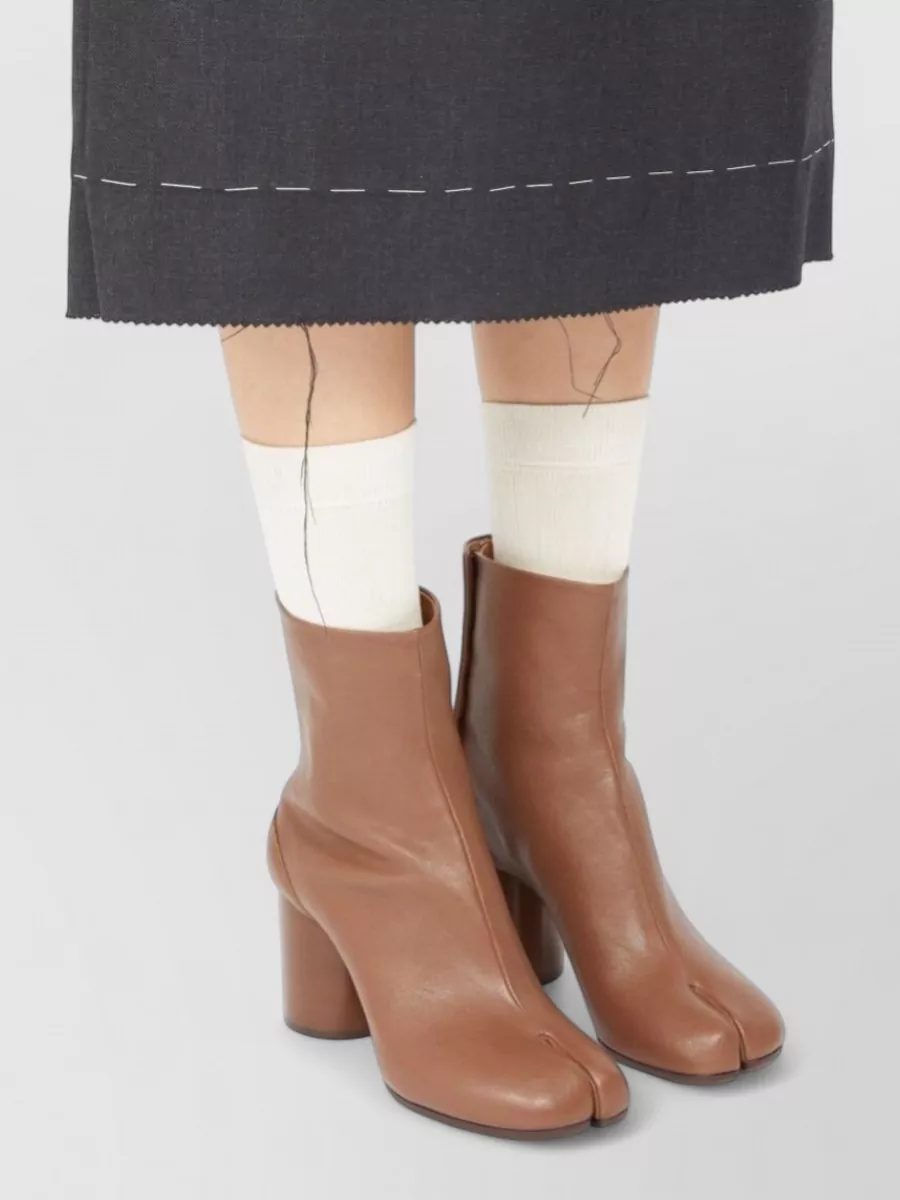 Maison Margiela Leather Tabi Ankle Boots