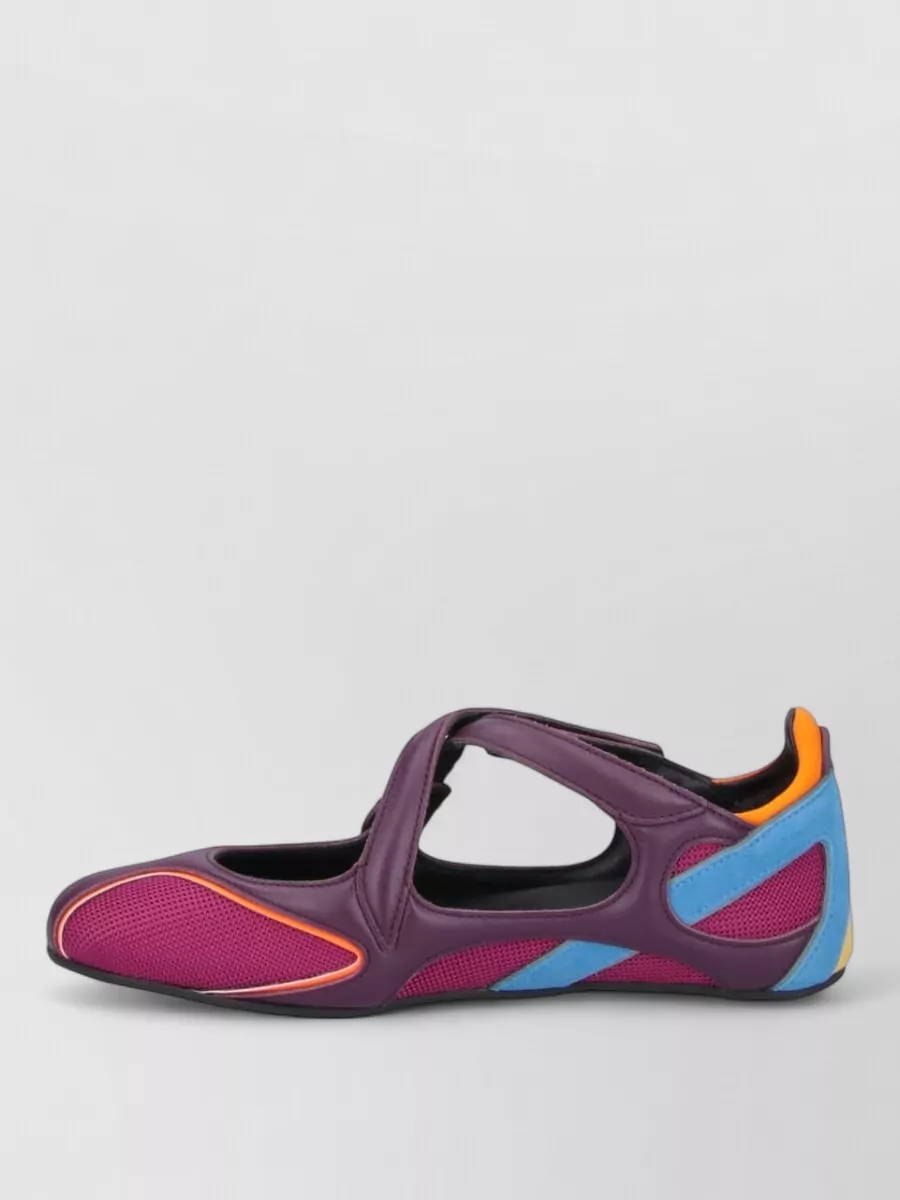 The Attico Mesh Cutout Ballet Flats