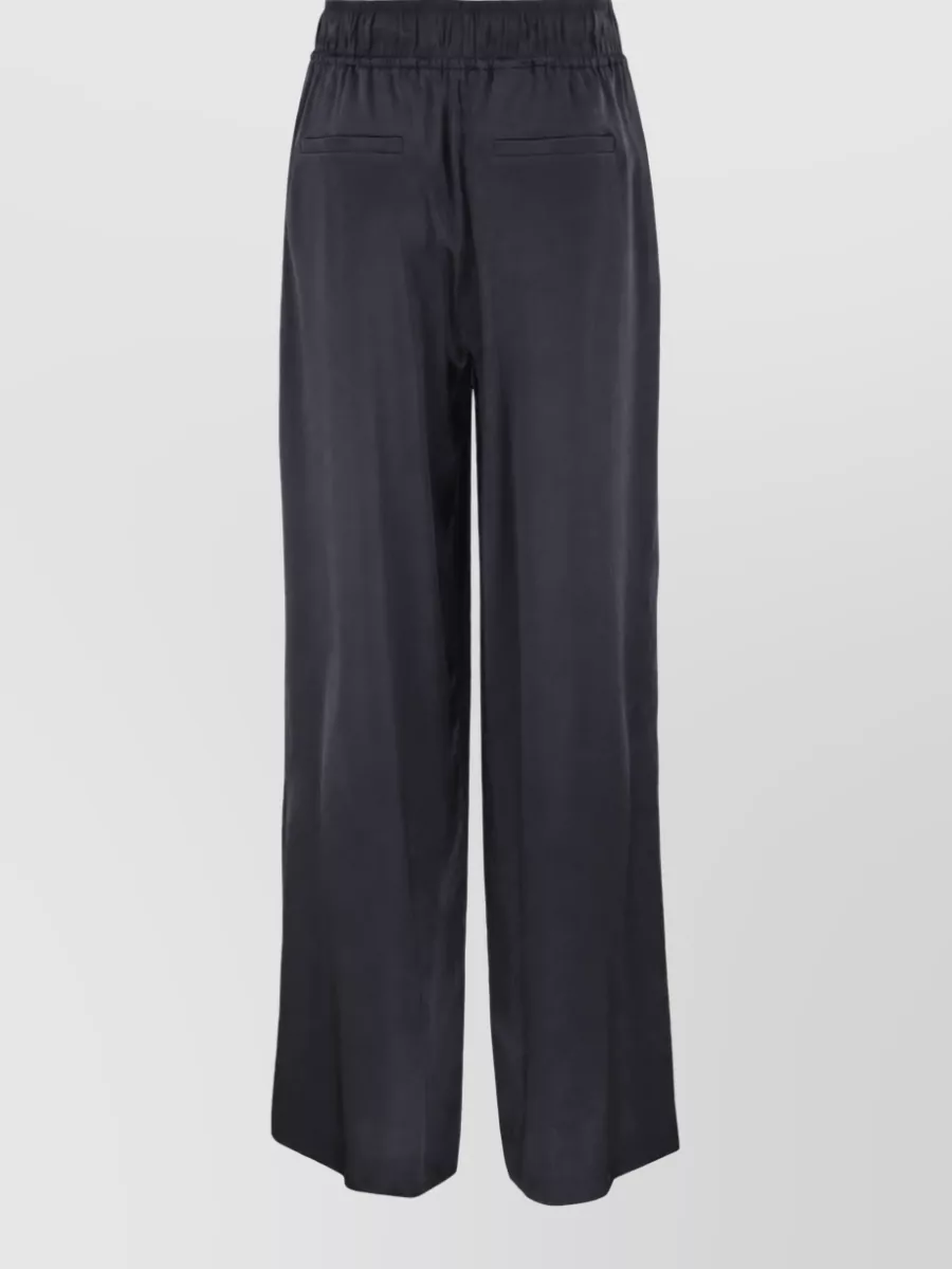 Brunello Cucinelli Silk Satin Track Trousers