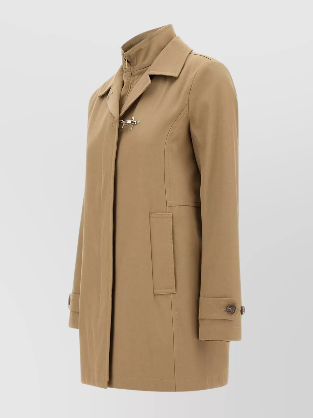 Fay Beige Double Face Cotton Morning Coat