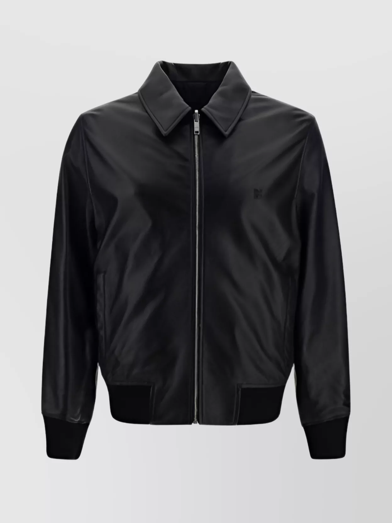 Shop Givenchy Lambskin Jacket With Elasticized Regular Fit