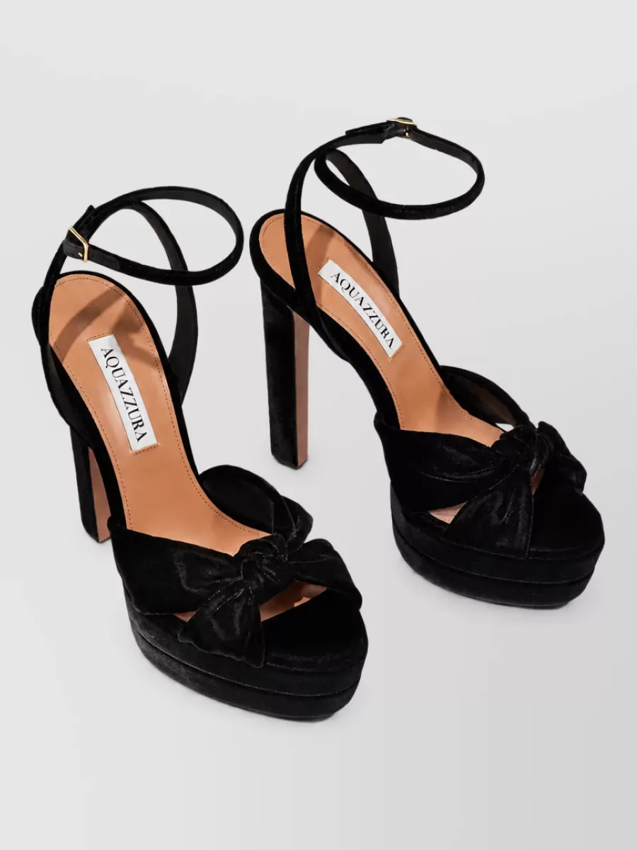 Aquazzura velvet platform pumps