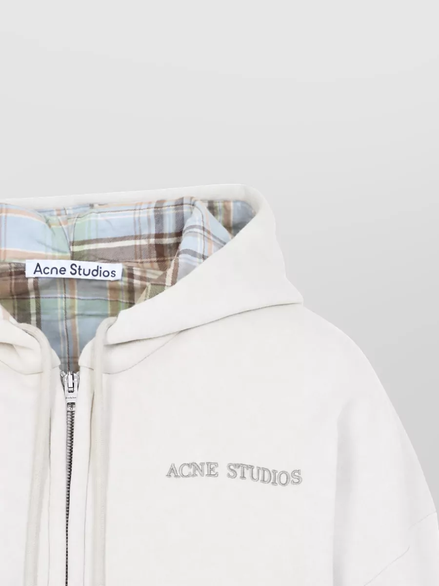 Acne Studios Ribbed Cuff Relaxed Zip Hoodie