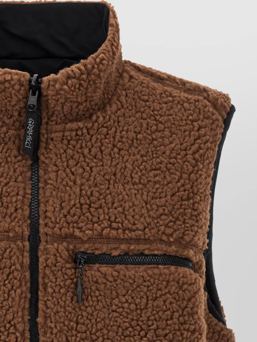 Gramicci Reversible sherpa fleece turtleneck vest