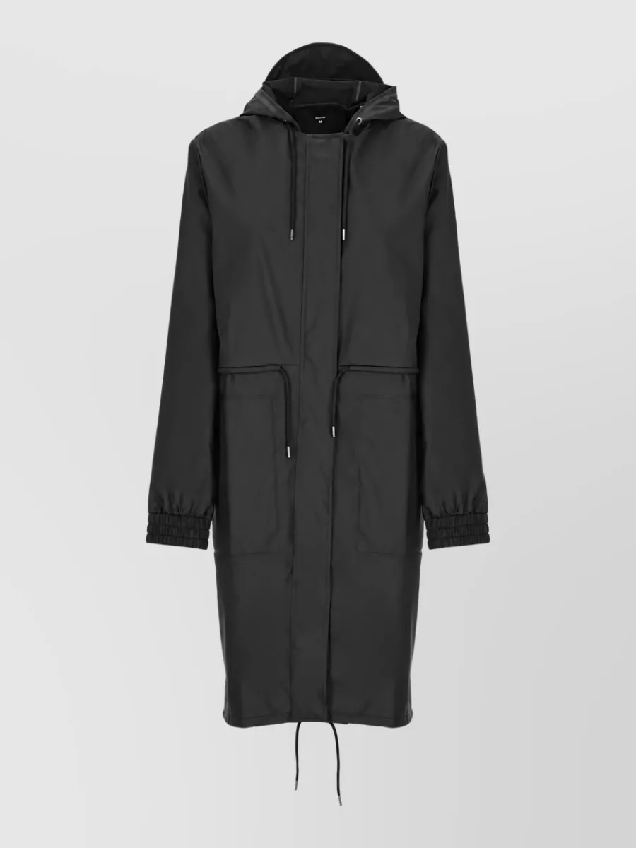 Rains hooded fitted raincoat