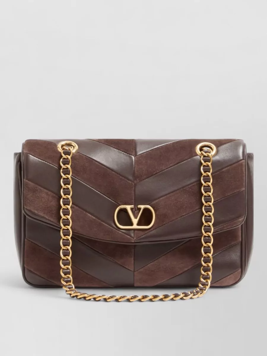 Valentino suede leather shoulder bag