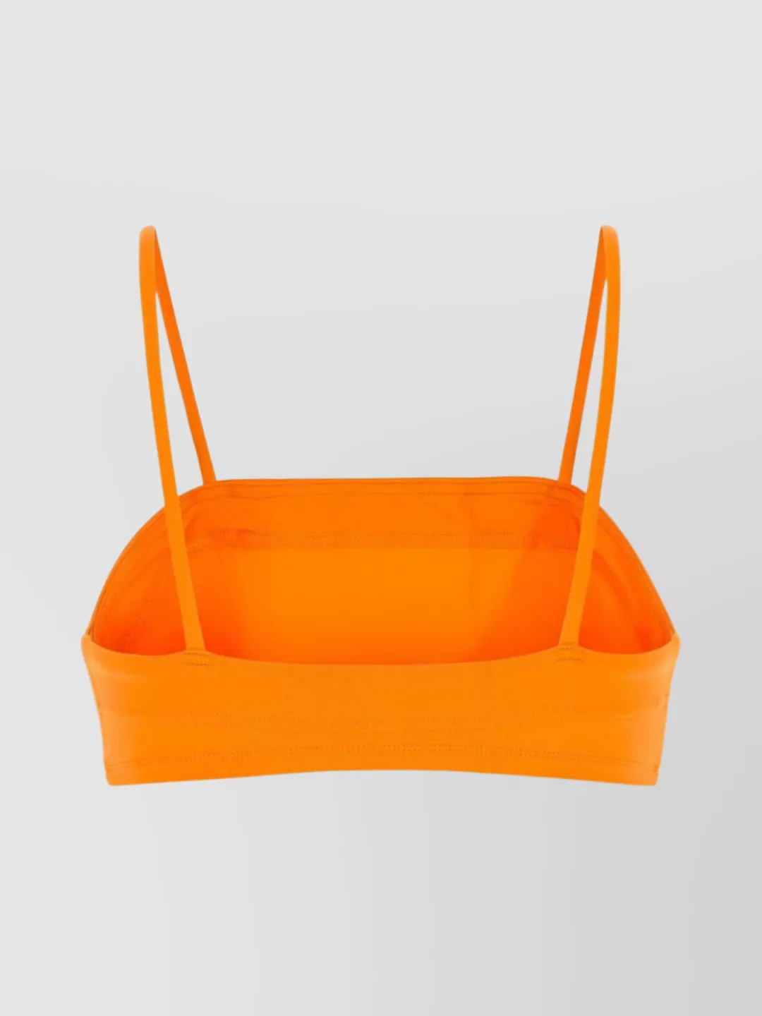 Eres Stretch Nylon Bandeau Bikini Top With Straps In Orange