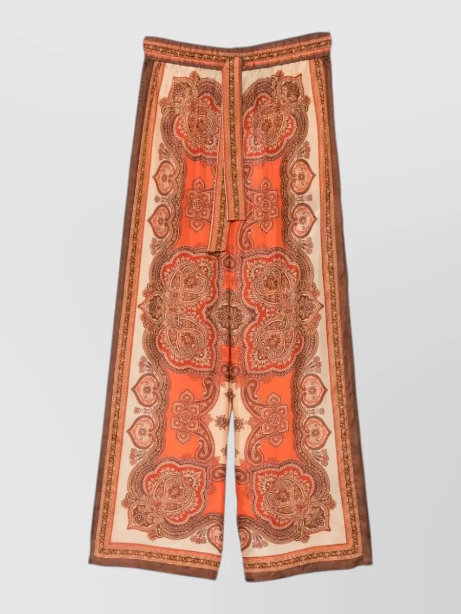 Zimmermann silk paisley-print relaxed-fit wide-leg trousers