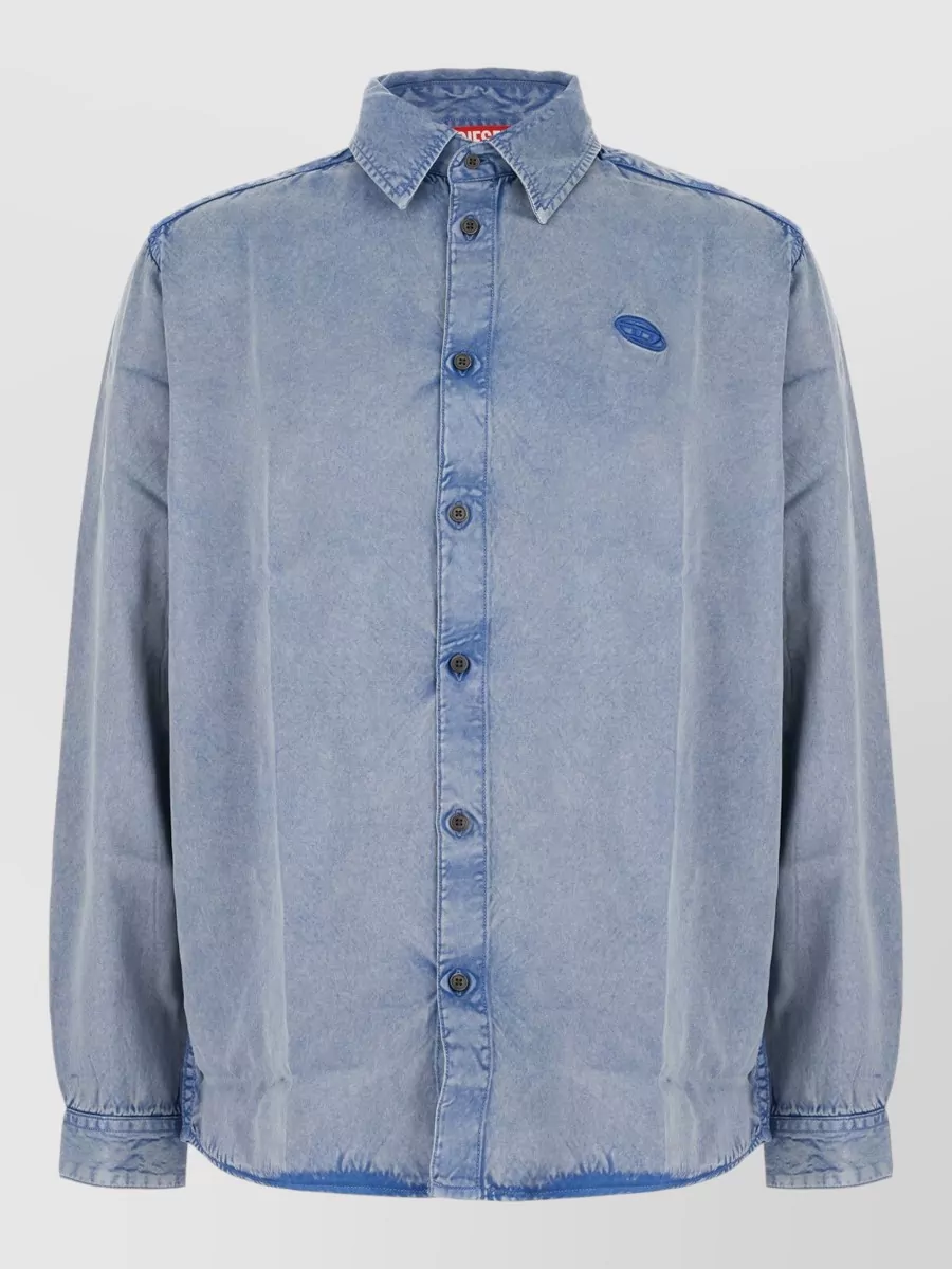 Diesel viscose logo-print shirt