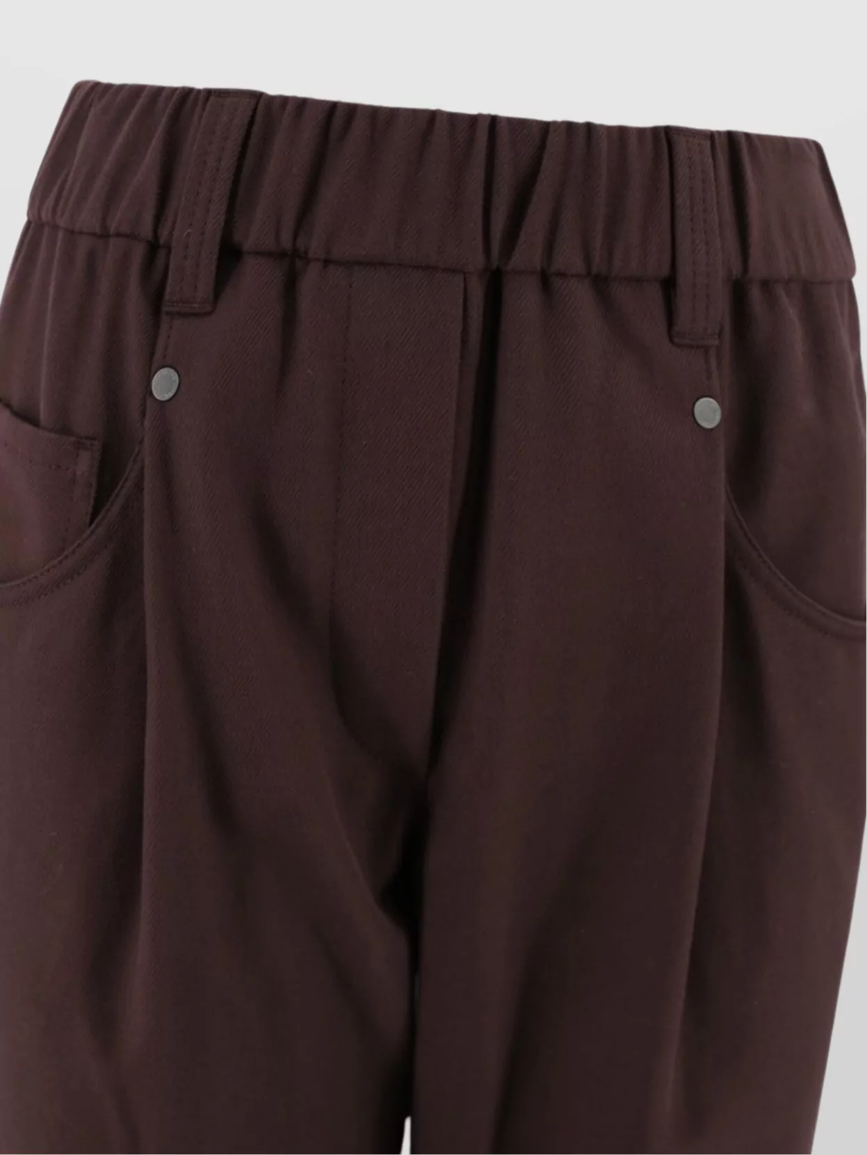 Brunello Cucinelli Relaxed Fit Cotton Trousers With Rolled Cuffs