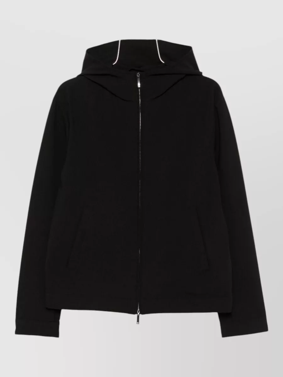 Emporio Armani hooded single breasted coat